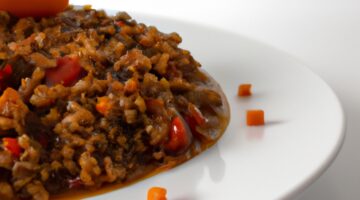 Risotto s hovězím ragú.