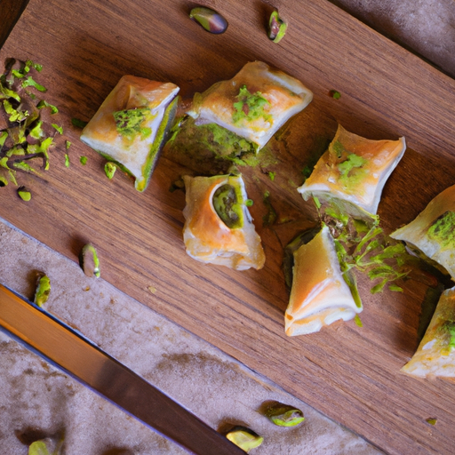 Baklava s pistáciemi a vlašskými ořechy