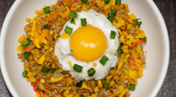 Nasi Goreng“ – smažená rýže s kousky masa