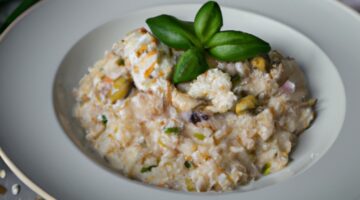 Risotto s hříbky a parmezánem.