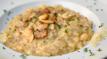 Parmezánový risotto s hříbky