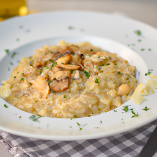 Parmezánový risotto s hříbky