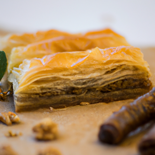 Lepší baklava s oříšky.