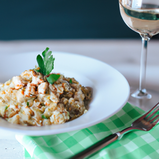 Risotto se žampiony a bílým vínem