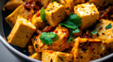 Masala paneer s hráškem.