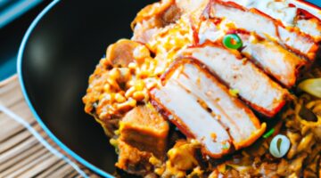 Kimchi fried rice Pork Belly.