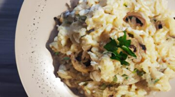 Risotto ai Funghi a Parmezán.