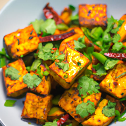 Masala paneer s hráškem a rajčaty