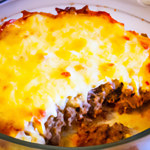 Kuřecí moussaka s gruyère.