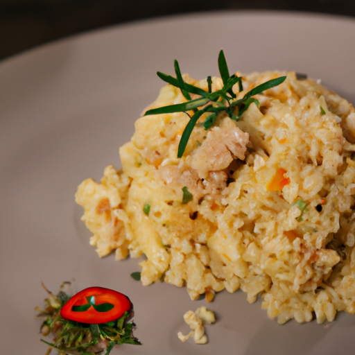 Risotto s houbami a šlehačkou