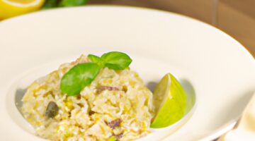 Risotto al limone a zelenina