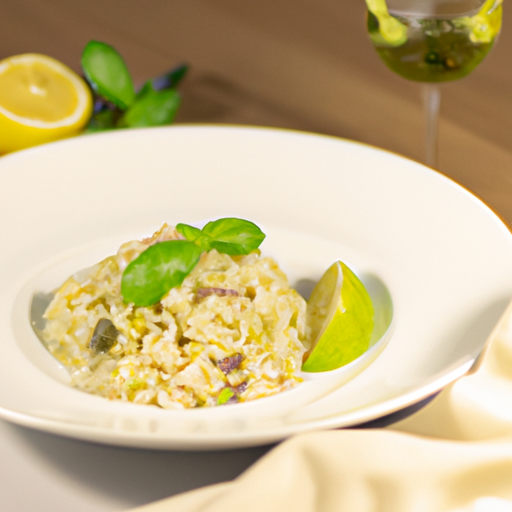 Risotto al limone a zelenina