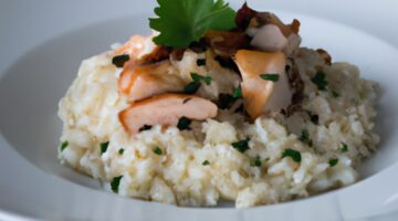 Risotto s houbami a bílým vínem