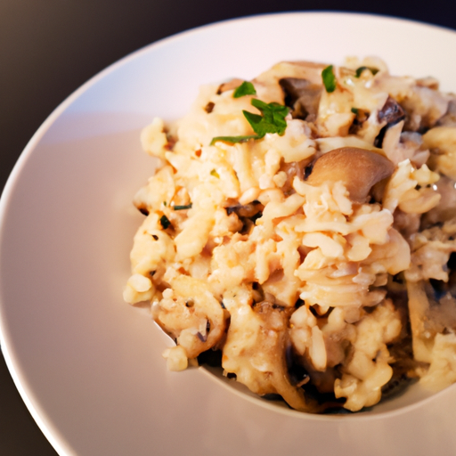 Risotto ai funghi a parmazán.