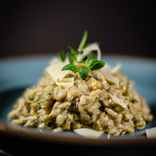 Risotto s houbami a ricottou