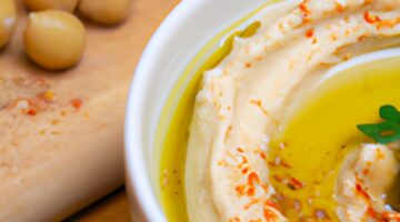 Hummus s česnekem a olivovým olejem