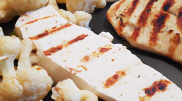 Grilovaný halloumi s květákem