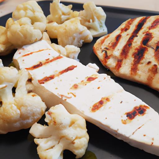 Grilovaný halloumi s květákem