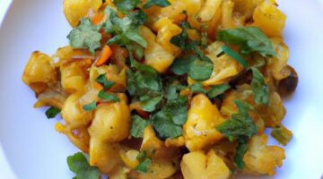 Aloo Gobi s koriandrem