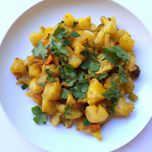 Aloo Gobi s koriandrem