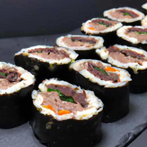 Korejské kimbap s hovězím masem