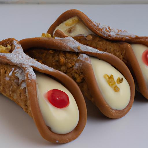 Cannoli s ricottou a marcipánem