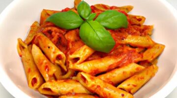 Penne al pomodoro s bazalkou