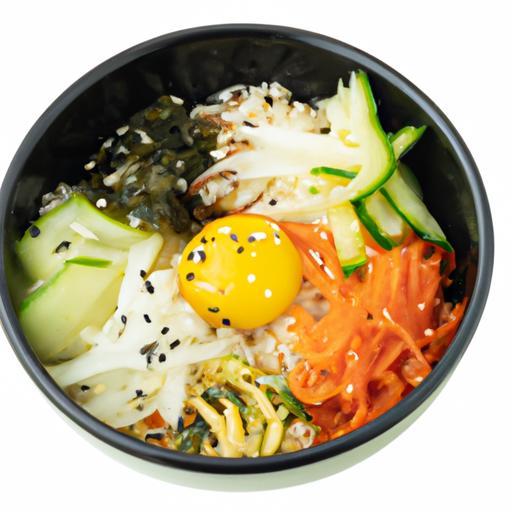 Bibimbap, korejská směs rýže a zeleniny