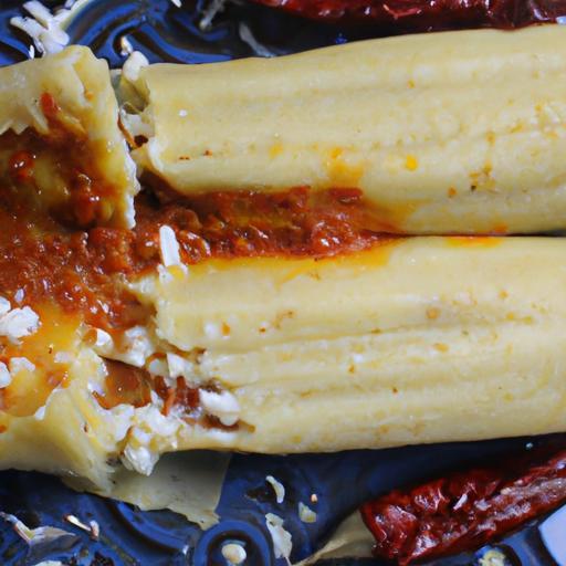 Tamales se sýrem a chilli