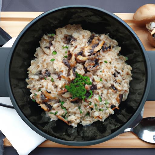 Risotto se žampiony a šalotkou