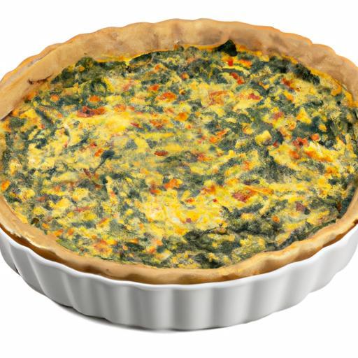 Vaječný quiche s špenátem a sýrem