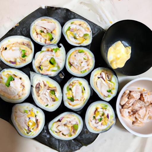 Korejské kuřecí kimbap wraps