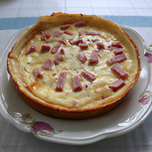 Sýrový quiche s šunkou