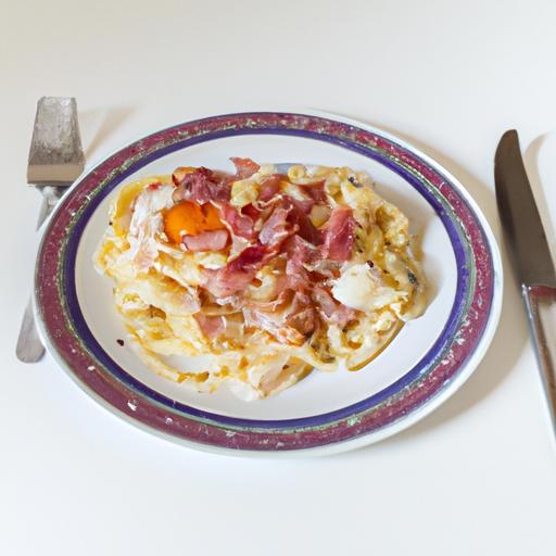 Pasta Carbonara s pancettou a vejci