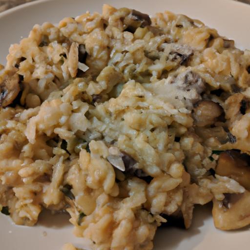 Risotto s houbamiandrejškem a parmazánem