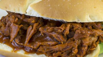 BBQ pulled pork sandwich