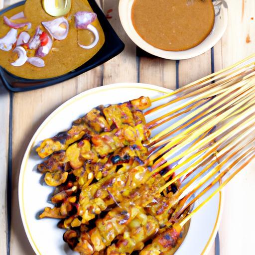 Kuře satay s arašídovou omáčkou