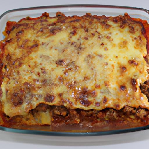 Lasagne s bolognese omáčkou a sýrem