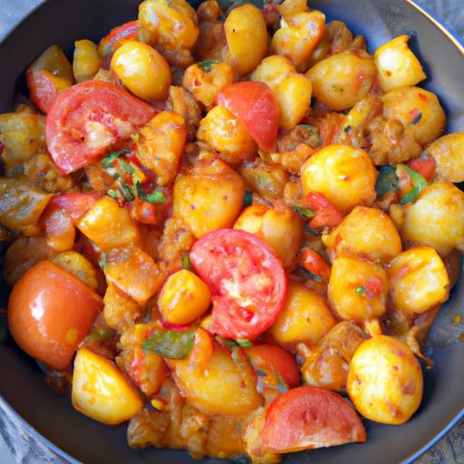 Aloo Gobi s rajčaty