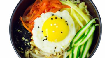 Bibimbap – tradiční korejské směsi rýže a zeleniny