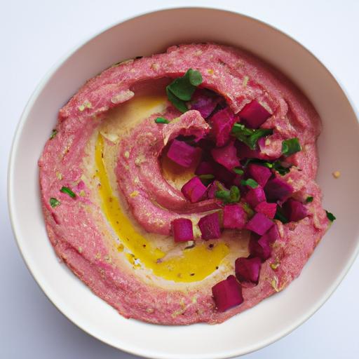 Tahini hummus s červenou řepou