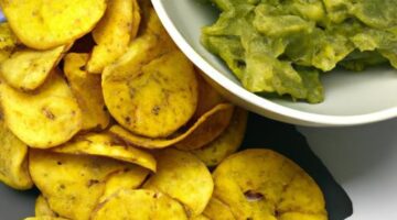 Plantain chips s guacamole