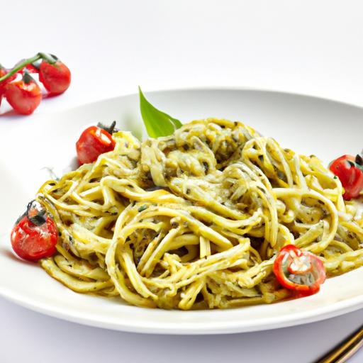 Pesto těstoviny s cherry rajčaty