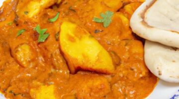 Kuřecí korma s tandoori chlebem