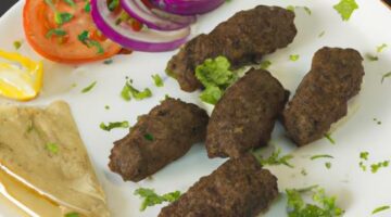 Kebab kofta s pita chlebem