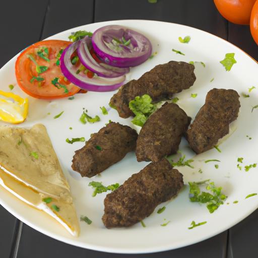 Kebab kofta s pita chlebem