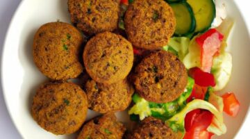 Falafel s hummusem a zeleninou