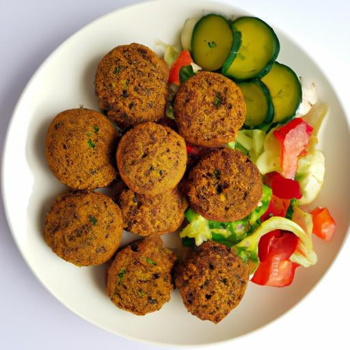 Falafel s hummusem a zeleninou