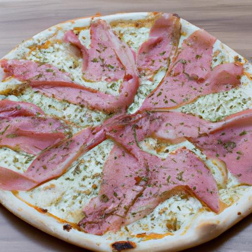 Italská pizza s mozzarellou a šunkou