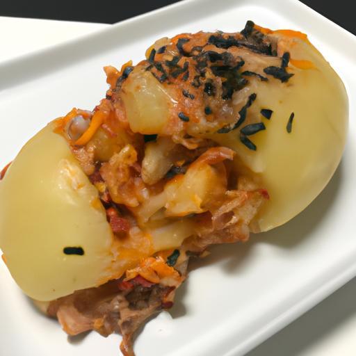 Korejský kimchi plněný brambory